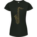 A Saxaphone Musical Instruments Brass Band Womens Petite Cut T-Shirt Black