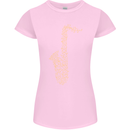 A Saxaphone Musical Instruments Brass Band Womens Petite Cut T-Shirt Light Pink