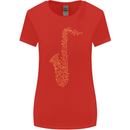 A Saxaphone Musical Instruments Brass Band Womens Wider Cut T-Shirt Red