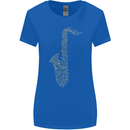 A Saxaphone Musical Instruments Brass Band Womens Wider Cut T-Shirt Royal Blue