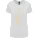 A Saxaphone Musical Instruments Brass Band Womens Wider Cut T-Shirt White