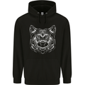 A Shiba Dog Drawing Childrens Kids Hoodie Black