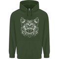 A Shiba Dog Drawing Childrens Kids Hoodie Forest Green