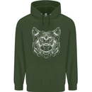 A Shiba Dog Drawing Childrens Kids Hoodie Forest Green