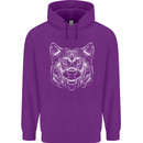 A Shiba Dog Drawing Childrens Kids Hoodie Purple