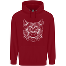 A Shiba Dog Drawing Childrens Kids Hoodie Red