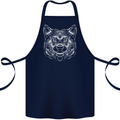 A Shiba Dog Drawing Cotton Apron 100% Organic Navy Blue