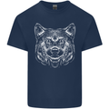 A Shiba Dog Drawing Kids T-Shirt Childrens Navy Blue