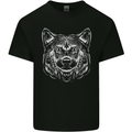 A Shiba Dog Drawing Mens Cotton T-Shirt Tee Top Black