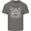 A Shiba Dog Drawing Mens Cotton T-Shirt Tee Top Charcoal