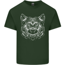 A Shiba Dog Drawing Mens Cotton T-Shirt Tee Top Forest Green