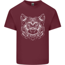 A Shiba Dog Drawing Mens Cotton T-Shirt Tee Top Maroon