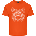 A Shiba Dog Drawing Mens Cotton T-Shirt Tee Top Orange