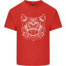 A Shiba Dog Drawing Mens Cotton T-Shirt Tee Top Red