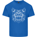 A Shiba Dog Drawing Mens Cotton T-Shirt Tee Top Royal Blue