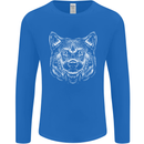 A Shiba Dog Drawing Mens Long Sleeve T-Shirt Royal Blue