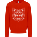 A Shiba Dog Drawing Mens Sweatshirt Jumper Bright Red
