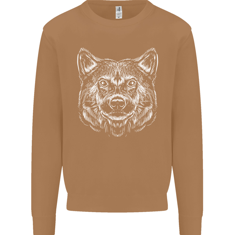 A Shiba Dog Drawing Mens Sweatshirt Jumper Caramel Latte