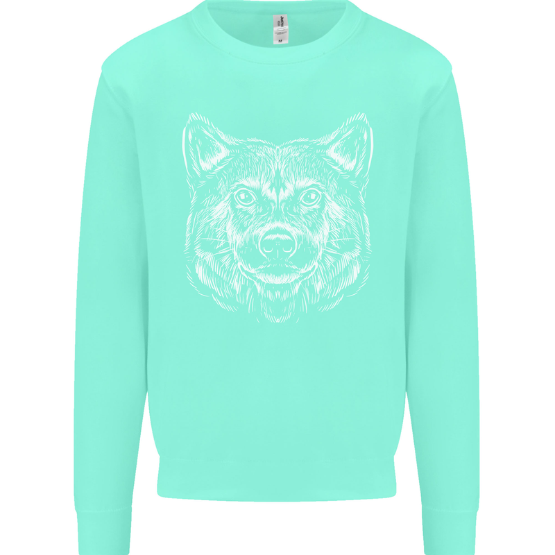 A Shiba Dog Drawing Mens Sweatshirt Jumper Peppermint