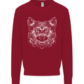 A Shiba Dog Drawing Mens Sweatshirt Jumper Red