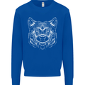 A Shiba Dog Drawing Mens Sweatshirt Jumper Royal Blue
