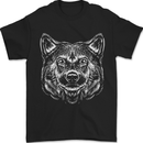 A Shiba Dog Drawing Mens T-Shirt 100% Cotton Black