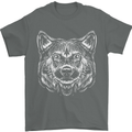 A Shiba Dog Drawing Mens T-Shirt 100% Cotton Charcoal