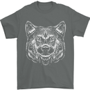 A Shiba Dog Drawing Mens T-Shirt 100% Cotton Charcoal