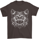 A Shiba Dog Drawing Mens T-Shirt 100% Cotton Dark Chocolate