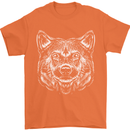 A Shiba Dog Drawing Mens T-Shirt 100% Cotton Orange