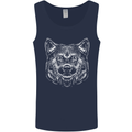 A Shiba Dog Drawing Mens Vest Tank Top Navy Blue