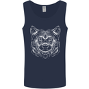 A Shiba Dog Drawing Mens Vest Tank Top Navy Blue