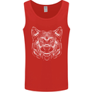 A Shiba Dog Drawing Mens Vest Tank Top Red