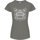 A Shiba Dog Drawing Womens Petite Cut T-Shirt Charcoal
