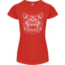 A Shiba Dog Drawing Womens Petite Cut T-Shirt Red