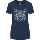 A Shiba Dog Drawing Womens Wider Cut T-Shirt Navy Blue