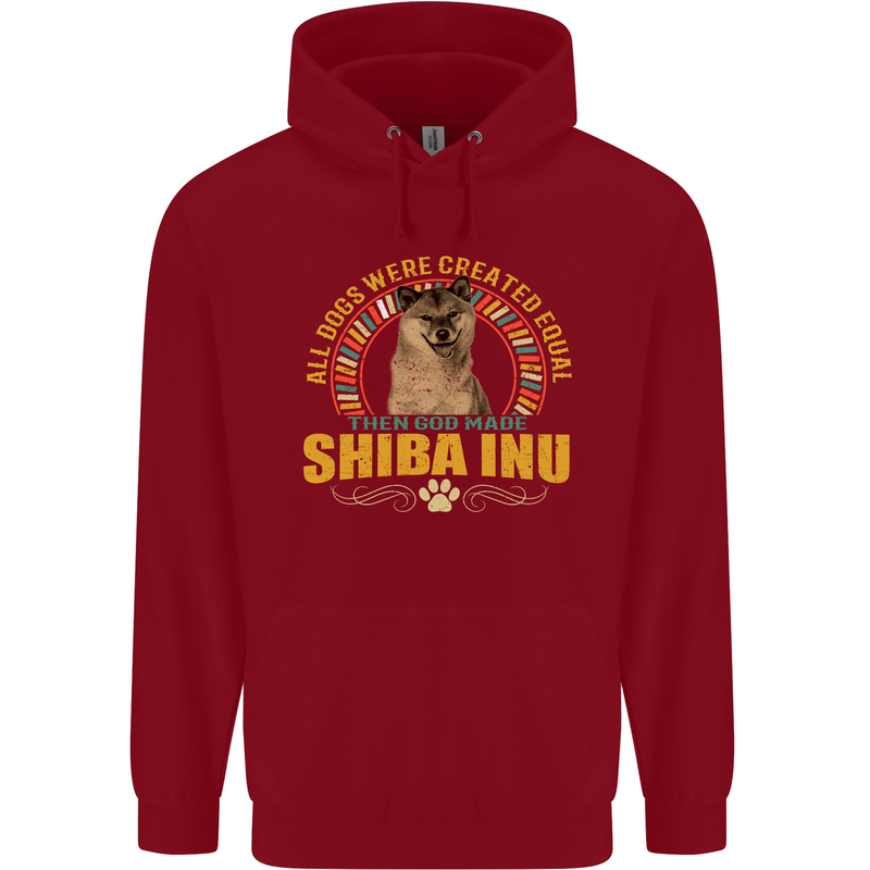 A Shiba Inu Dog Childrens Kids Hoodie Red