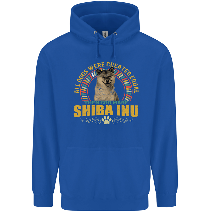 A Shiba Inu Dog Childrens Kids Hoodie Royal Blue