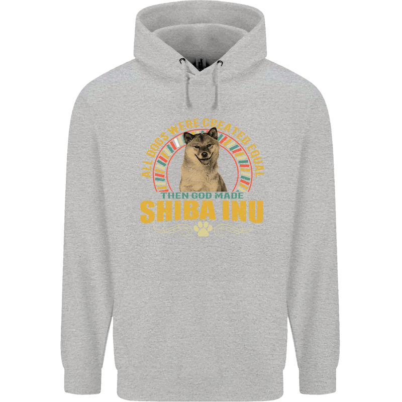 A Shiba Inu Dog Childrens Kids Hoodie Sports Grey