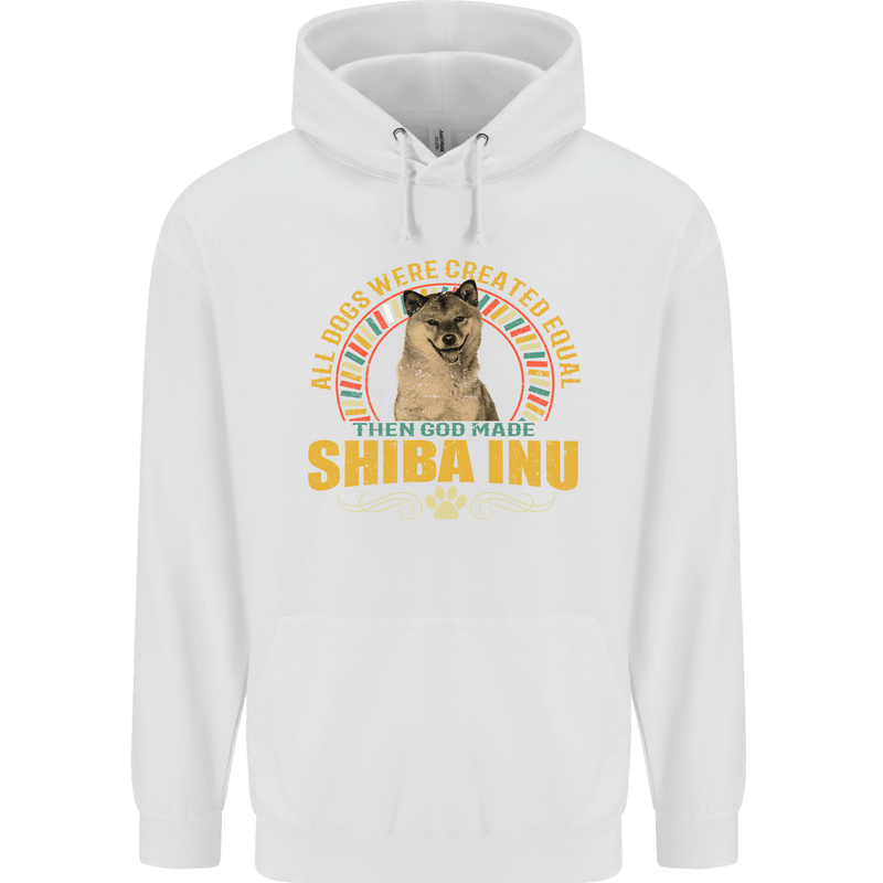 A Shiba Inu Dog Childrens Kids Hoodie White