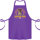 A Shiba Inu Dog Cotton Apron 100% Organic Purple