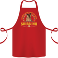 A Shiba Inu Dog Cotton Apron 100% Organic Red