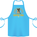 A Shiba Inu Dog Cotton Apron 100% Organic Turquoise