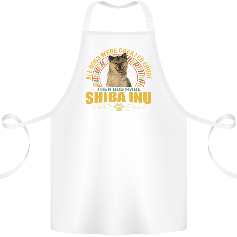 A Shiba Inu Dog Cotton Apron 100% Organic White