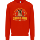 A Shiba Inu Dog Kids Sweatshirt Jumper Bright Red