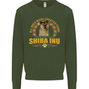 A Shiba Inu Dog Kids Sweatshirt Jumper Forest Green