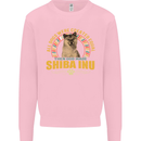 A Shiba Inu Dog Kids Sweatshirt Jumper Light Pink