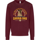 A Shiba Inu Dog Kids Sweatshirt Jumper Maroon
