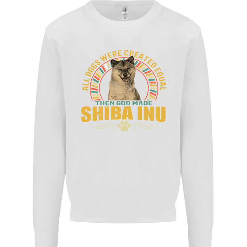 A Shiba Inu Dog Kids Sweatshirt Jumper White