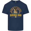 A Shiba Inu Dog Kids T-Shirt Childrens Navy Blue